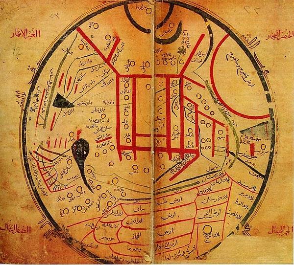 9. Kâşgarlı Mahmud'un haritası (M.S. 1072)