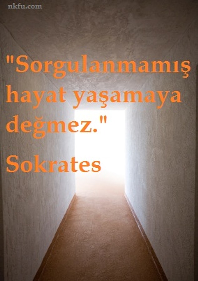 21. Sorgulanmamış hayat yaşamaya değmez.