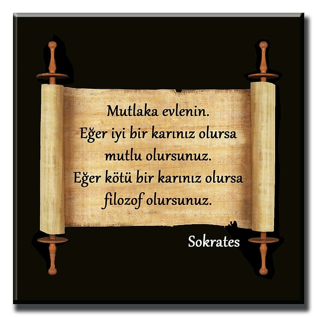 17. Ne pahasına olursa olsun, evlenin. Karınız iyi çıkarsa mutlu olursunuz, yok fena çıkarsa o zaman da filozof olursunuz.