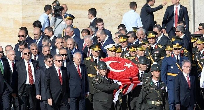 Anıtkabir'deki Törene Bahçeli Katılmadı; HDP'li Bakanlar Kortejde