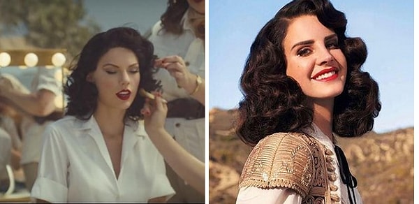 22. В своем видеоклипе "Wildest Dreams", премьера которого состоялась на премии MTV, Тейлор Свифт очень похожа на Лану Дель Рей