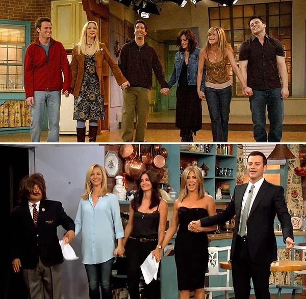 5. Friends'in kızları yıllar sonra Jimmy Kimmel aracılığıyla yeniden buluşmuşlar.