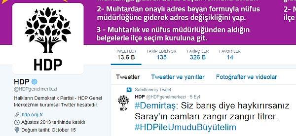Dağlıca şehitlerinden sonra HDP Twitter hesabında logosunu siyah-beyaz yaptı.