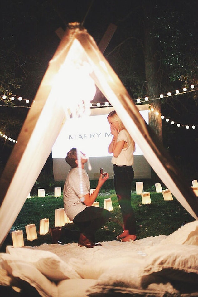 18. Perfect trio: Candles, nature and tent