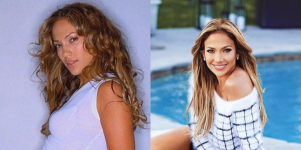 9. Jennifer Lopez - Sağdaki 28, Soldaki 46