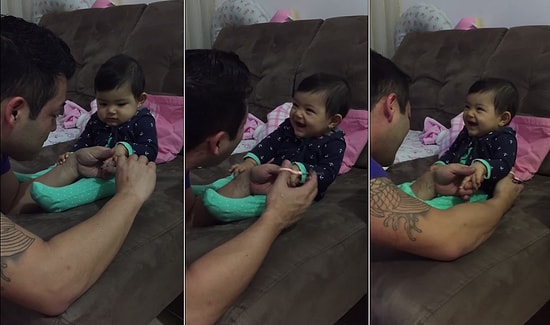 Sen Ne Kadar Tatlı Bir Şeysin! Tırnakları Kesilirken Yalandan Ağlayan Isırılası Bebek