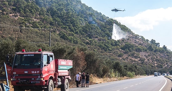 Kaz Dağları'nda 5 Hektar Ormanlık Alan Kül Oldu