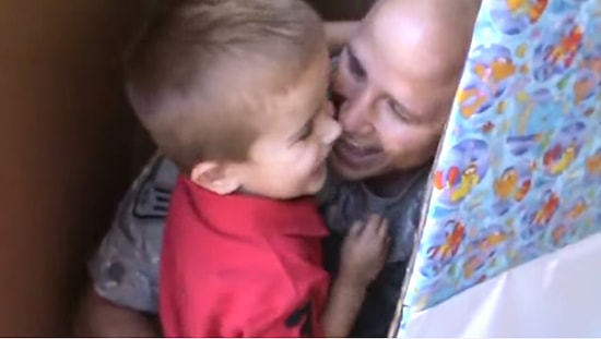 Asker Babadan Oğluna Doğum Gününde Büyük Sürpriz