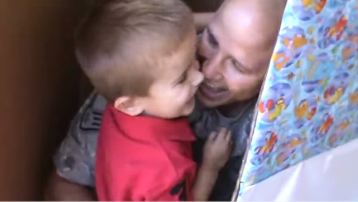 Asker Babadan Oğluna Doğum Gününde Büyük Sürpriz