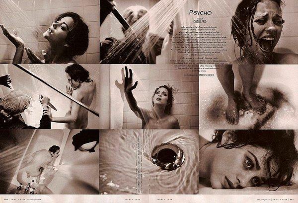 17. Marion Cotillard duşta çığlıklar atarken bizim kulağımızda o unutulmaz gerilim müziği de yankılanır gibi oluyor.