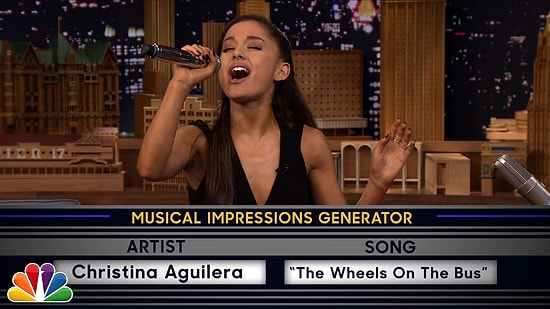 Jimmy Fallon ve Ariana Grande'den İzleyenlere Müzikal Ziyafet