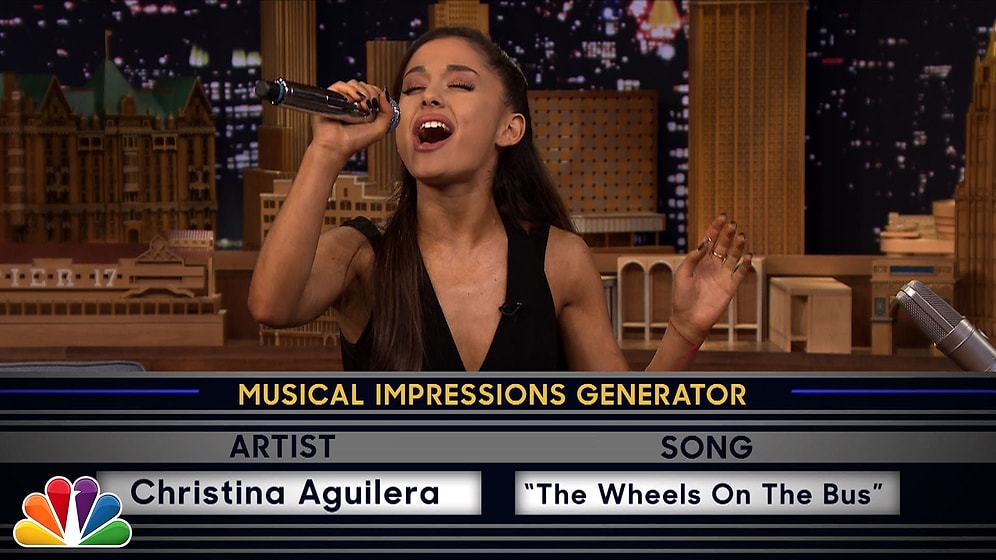Jimmy Fallon ve Ariana Grande'den İzleyenlere Müzikal Ziyafet