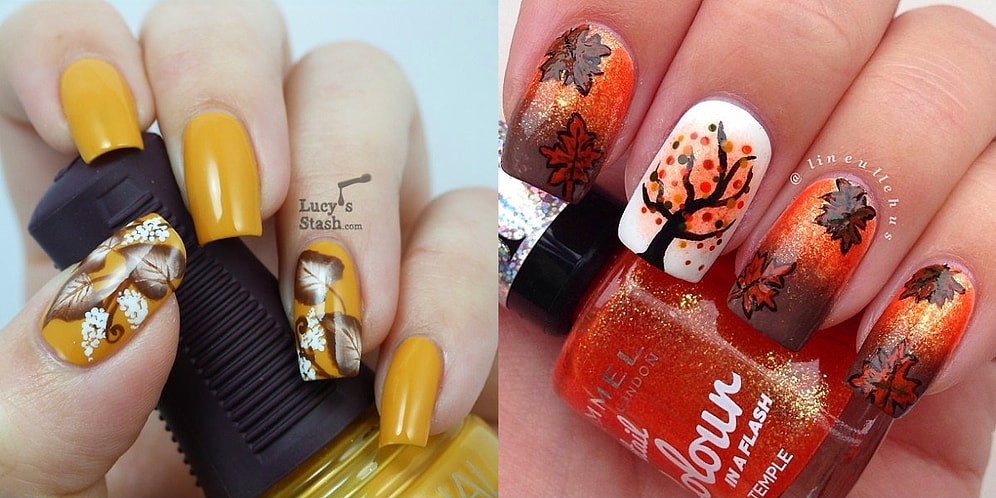 Gelmek Bilmeyen Sonbaharı Tırnaklarınıza Tıpış Tıpış Getirtecek 17 Nail Art Örneği