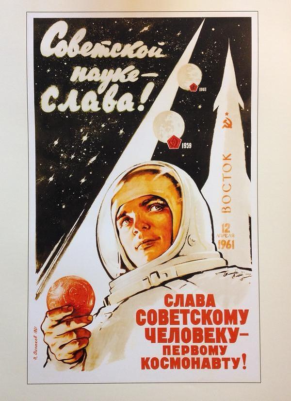 28. "Çok yaşa Sovyet bilimi, çok yaşa Sovyet insanı! - İlk kozmonot"