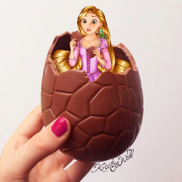 Düşünsenize sürpriz yumurtadan Rapunzel çıkıyor! Çıldırırsın... 