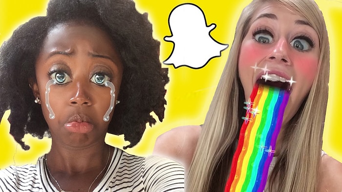 İnsanlar Snapchat'in Yeni Selfie Filtresini Deniyor