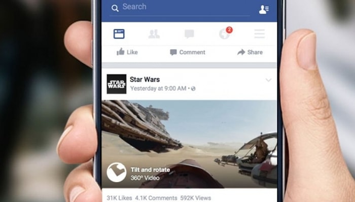 Facebook'a 360 Derece Videolar Geldi!