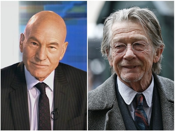 3. Patrick Stewart ve John Hurt — İkisi de 74 yaşında.