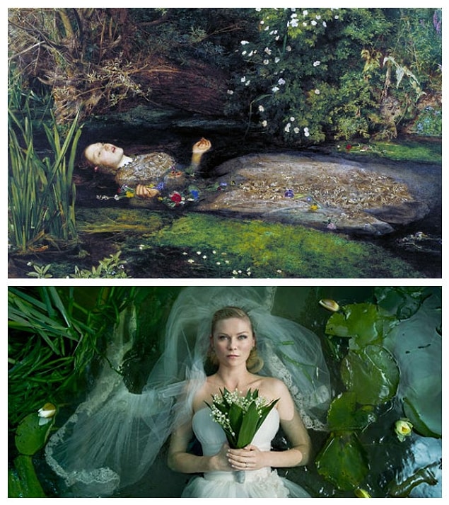 3. Lars von Trier'in Melankoli filmi ve John Everett Millais'in Ophelia eserinden