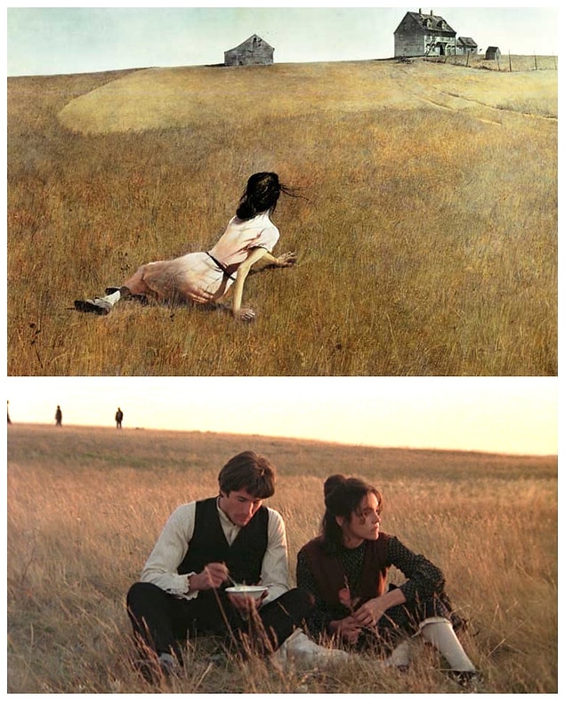 9. Terrence Malick'in Cennet Günleri ve Andrew Wyeth'in Christina’s World adlı eserinden