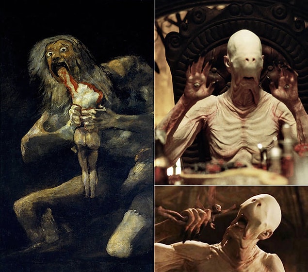 13. Guillermo del Toro'nun yönetmeni olduğu Pan'ın Labirenti filmi ve Goya'nın Saturn Devouring His Son adlı tablosundan esinlenmiştir.