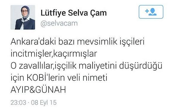 11. Mevsimlik Kürt işçilere linç girişimleri yapılırken maliyet  hesabı yapan  AKPli vekilin tweeti