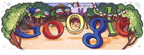 10. Fransız Ulusal Bayramı'nı kutlayan ilk uluslararası doodle yayınlanır. (2000)