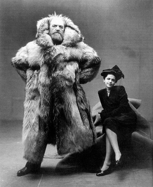 22. Kutup kaşifi Peter Freuchen eşiyle birlikte, 1947
