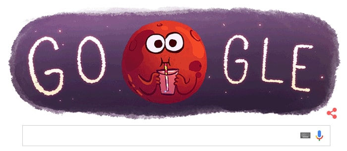 Google'dan Mars Doodle'ı!