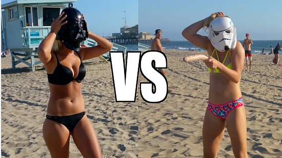 Gözleri Kapalı İnsanlara Kılıç Niyetine Dildo Verip Plaj Ortasında Çarpıştırmak