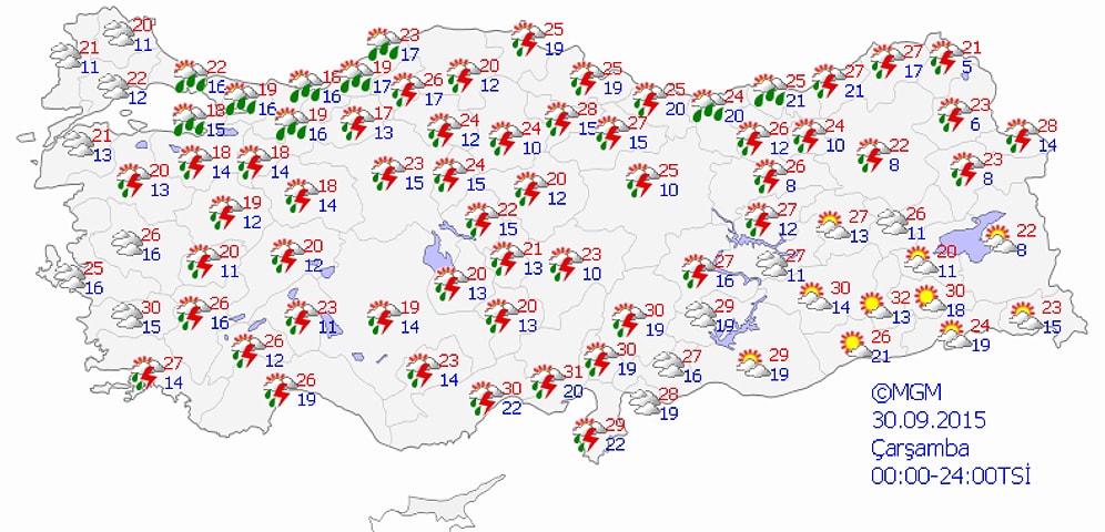 Çok Kuvvetli Yağışlara Dikkat!