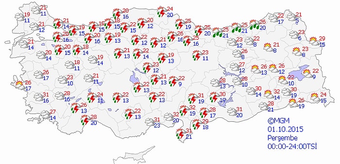 Meteoroloji'den 9 İlimize 'Kuvvetli Yağış' Uyarısı