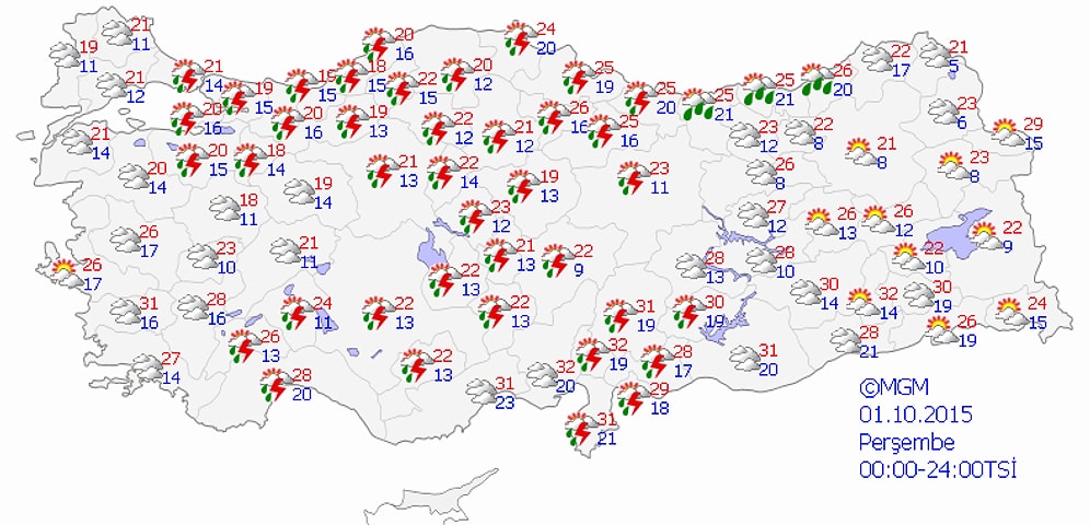 Meteoroloji'den 9 İlimize 'Kuvvetli Yağış' Uyarısı