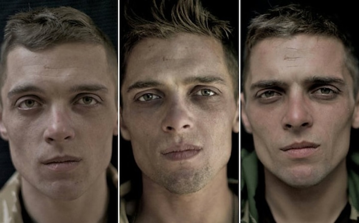 portrait of soldier - Private Chris MacGregor, 24-years old