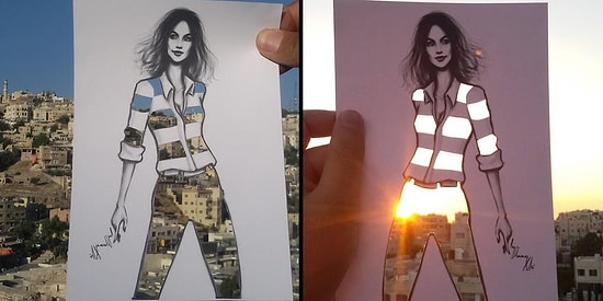 Yaptığı Eskizleri Şehir Manzaralarıyla Renklendiren Sanatçıdan 15 Fantastik Fotoğraf