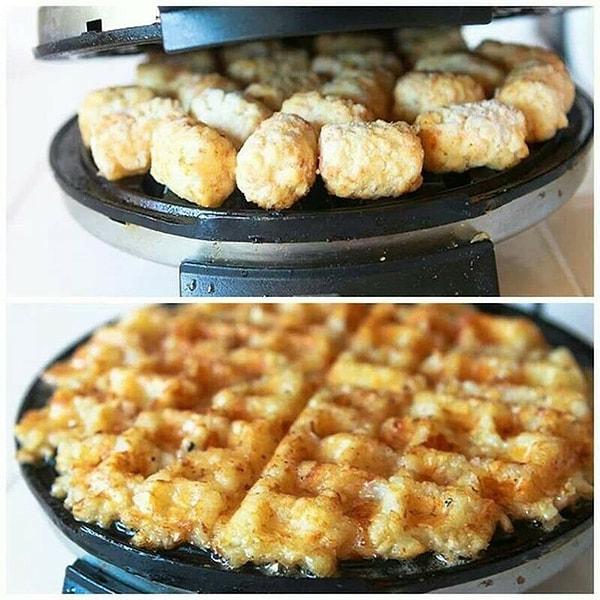 21. Patates kroketten waffle olursa böyle olur işte.