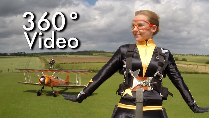 Baş Döndürücü 360 Derece Görüntüleriyle Uçak Üzerinde Gösteri Yapan Gözüpek Akrobatlar