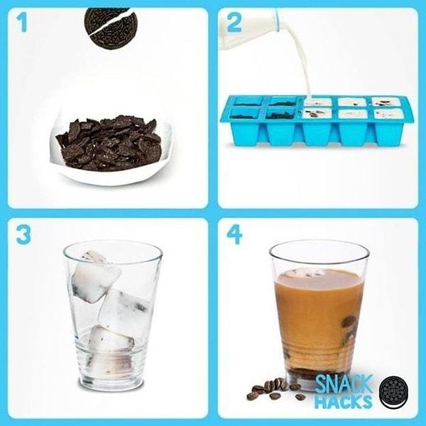 6. Kahvenizi güzelleştirmek için sütten buzlar yapmaya ne dersiniz?
