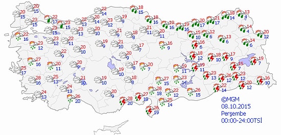 Meteoroloji'den 4 İlimize 'Kuvvetli Yağış' Batı Karadeniz'e Fırtına Uyarısı