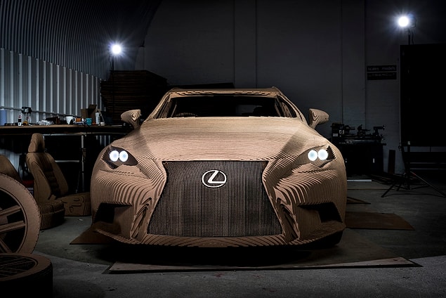 2. The car has 1,700 laser-cut cardboard pieces.