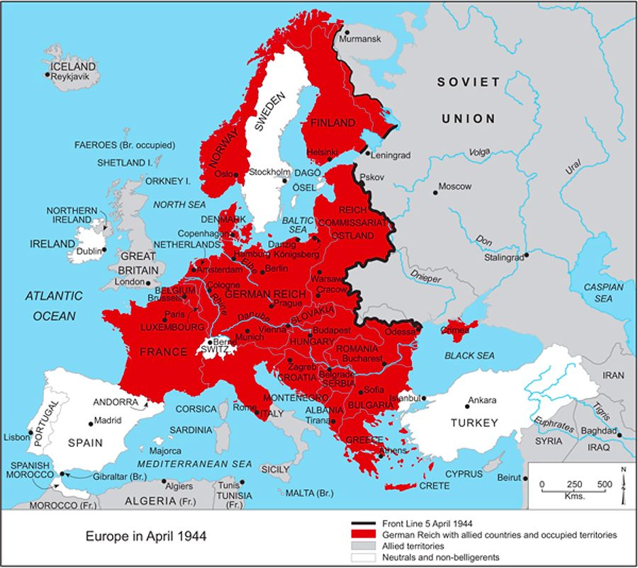 Карта германии в 1943 году