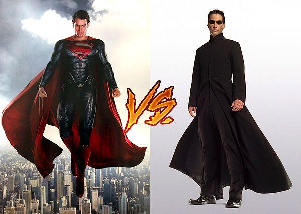 15. Aynı evrende olmasalar da iki benzer güç: Superman vs. Neo