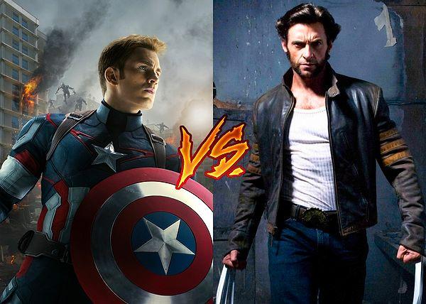 12. Dayanıklılıklarıyla bilinen bu iki süper kahramandan kazanan kim olur? Kaptan Amerika vs. Wolverine
