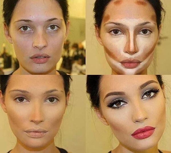 Malum bu tekniği uygulayan kadınlar, kendilerine adeta yeni bir yüz çiziyorlar.