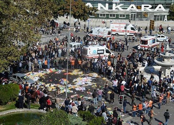 Ankara'da Emek, Barış ve Demokrasi Mitingi'ne Yapılan Bombalı Saldırıdan Acı Fotoğraflar