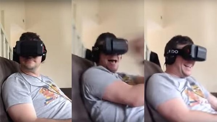 Yürek Yemiş Adamın Sanal Gerçeklik Gözlüğü ile 'Insidious'u İzlemeye Çalışması