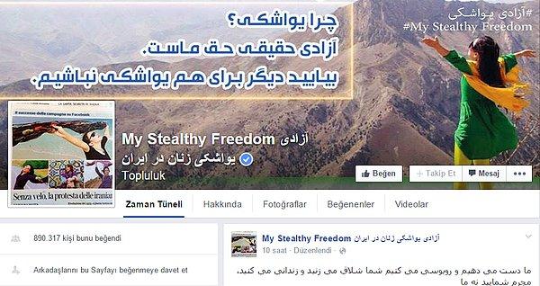 Eşitlik yanlısı erkekler, mesajlarını 1 milyona yakın kişi tarafından izlenen “My Stealthy Freedom” (Benim Kaçamak Özgürlüğüm) adlı Facebook sayfasının yaratıcısı olan İranlı gazeteciye yolluyorlar.