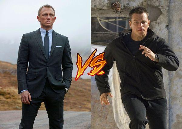 2. Tüm zamanların en iyi iki ajanı karşı karşıya. Ölünceye kadar pes etmeyecekleri kesin. James Bond vs. Jason Bourne