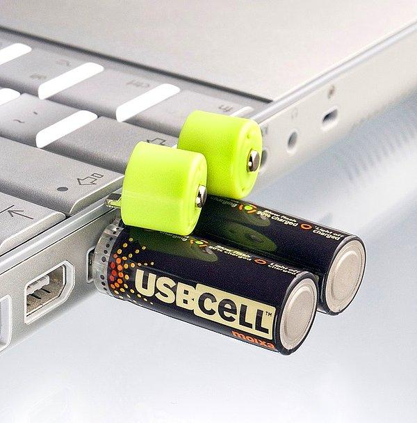 14. USB'den şarj olabilen piller.