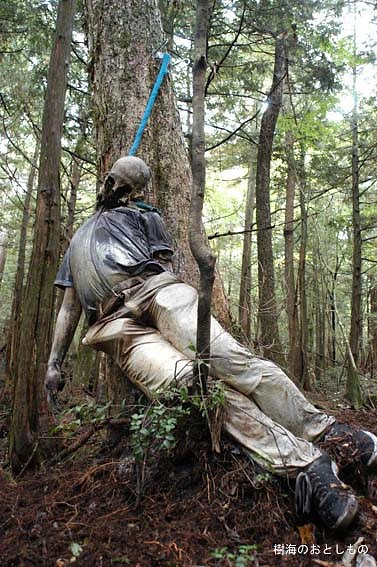 Japon tarihinde mistik bir yeri olan ve Ã¶lÃ¼ ruhlarla Ã¶zdeÅleÅen Aokigahara, Seicho Matsumoto'nun iki karakterinin bu ormanda intihar ettiÄi romanÄ± Kuroi Kaiju'dan sonra bir intihar merkezi haline gelmiÅ.
